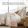 Harbor House Living 100% Cotton Botanical Print Duvet Set, Premium Sateen Face Bedding Set with Matching Shams - 4 of 4