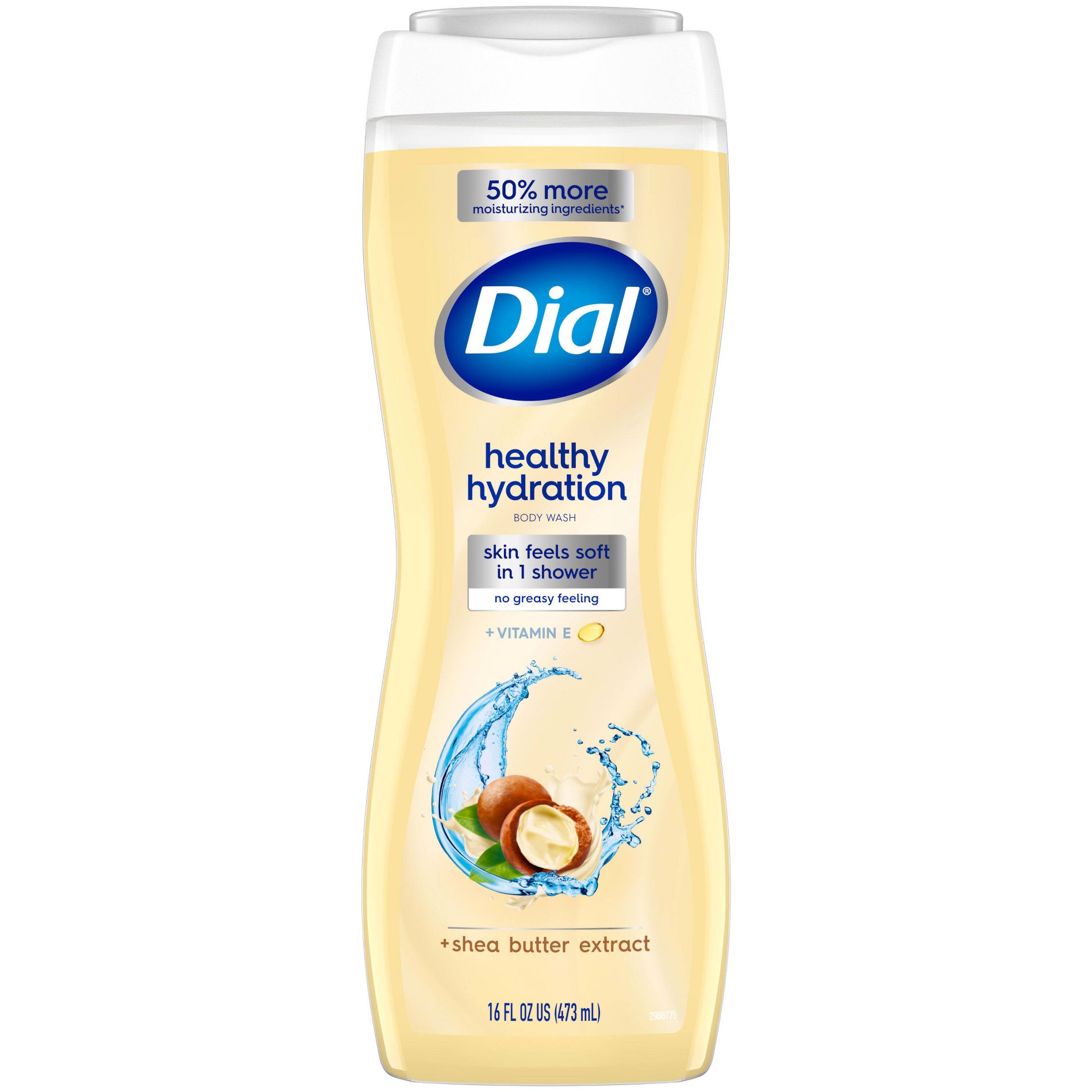 Dial Healthy Hydration Body Wash Shea Butter Extract with Vitamin E - 16 fl oz
