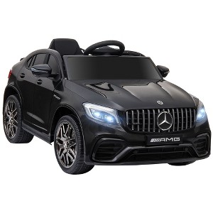 Aosom 12V Ride On Toy Car for Kids with Remote Control, Mercedes Benz AMG GLC63S Coupe, 2 Speed, with Music, Electric Light, Black - 1 of 4