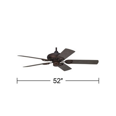52" Oil Rubbed Bronze Industrial Ceiling Fan with Painted Blades