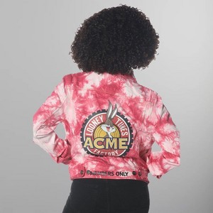 Members Only Women's Bull Denim Looney Tunes Trucker Jacket - 1 of 4