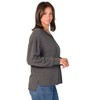 24seven Comfort Apparel Relaxed Fit Ribbed Knit V Neck Sweater Top - 2 of 4
