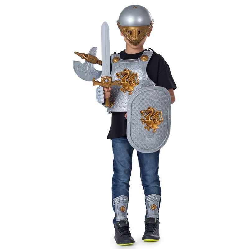 Dress-Up-America Knight Armor Set for Kids - Medieval Shield and Helmet Playset, 2 of 5