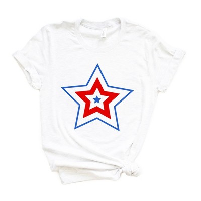 Simply Sage Market Women's Patriotic Three Star Short Sleeve Graphic Tee