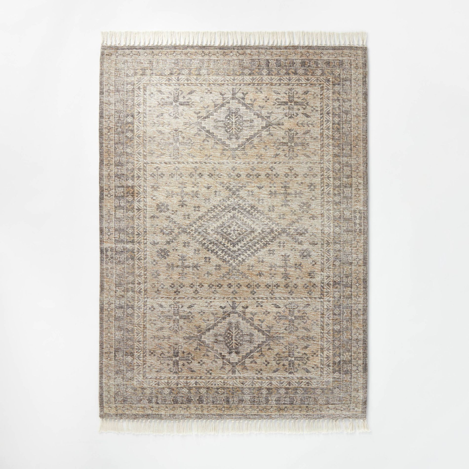 5'x7' Pine Brook Diamond Persian Style Rug Gray - Threshold™ designed with Studio McGee