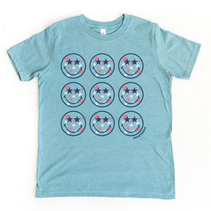 The Juniper Shop SmileyWorld Patriotic Stars Stacked Youth Short Sleeve Tee - 1 of 4