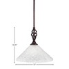 Toltec Lighting Elegante 1 - Light Pendant in  Dark Granite with 12" Italian Bubble Shade - 2 of 2