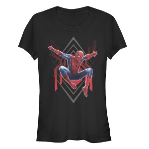 Juniors Womens Marvel Spider-Man: Far From Home Diamond T-Shirt - 1 of 3