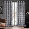 Deconovo 2 Panels Linen Look Full Blackout Curtains with Timor Print, 8 Grommets for Living Room - 4 of 4