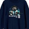 Kaiju No. 8 Kafka Hibino, Mina Ashiro, and Reno Ichikawa Adult Navy Blue Crew Neck Sweatshirt-XXL - 2 of 2