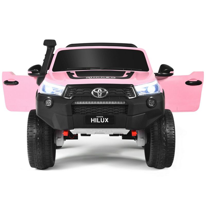 Costway 2x12V Licensed Toyota Hilux Ride On Truck Car 2-Seater 4WD w/ Remote Control, 5 of 10