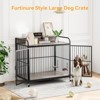 Dog Crate, Heavy Duty Dog Kennel with Adjustable Height Feeders, Pet House with 360° Wheels - 4 of 4