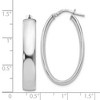 Black Bow Jewelry 6mm Polished Oval Hoop Earrings in Sterling Silver, 33mm (1 1/4 in) - 4 of 4