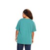 Women's Jersey Short Sleeve V-Neck Tunic - Plus - On The Plus Side - 3 of 4