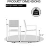 Outdoor Patio Folding Chairs Set of 2, Aluminum and Textilene Stackable Dining Chairs for Camping, Lawn, Garden and Porch (White) - 3 of 4