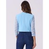 INSPIRE CHIC Women's Work Floral 3/4 Lace Trim Sleeves Open Front Bolero Shrug - 4 of 4