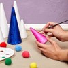 Bright Creations 18 Pack White Craft Foam Cones for Art and Crafts Supplies, 2 Sizes - image 2 of 4