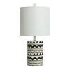 Ceramic and Metal Table Lamp Black/White Finish - StyleCraft: Contemporary Accent, Drum Shade, E26 - image 2 of 4