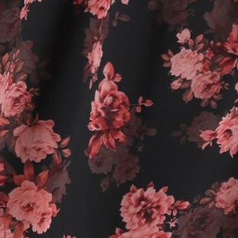 black red floral