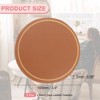 Unique Bargains Round PVC Leather Waterproof Anti-slip Home Decor Coasters 6 Pcs Light Brown - 2 of 4