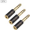 Clef Audio 6.35mm Male to 3.5mm Female Stereo TRS Headphone Adapter  - 3-Pack - 2 of 3
