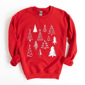 Simply Sage Market Women's Graphic Sweatshirt Christmas Tree Botanical - 1 of 4