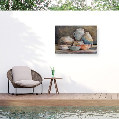 "Clay Pottery Still Life 1" Outdoor All-Weather Wall Decor