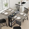 Folding Dining Table with 2 Tier Storage-Extendable Drop Leaf Space Saving Kitchen Dining Room Tables for 4 - 4 of 4