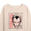 Women's - Marvel - Iron Man Sketch Lightweight French Terry Wide Neck Long Sleeve Shirt - 2 of 4