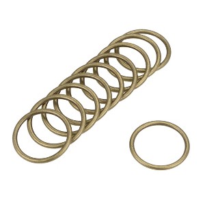 Unique Bargains Zinc Alloy Craft DIY Accessories Hardware Bag Belt O-Ring Buckles 10 Pcs - 1 of 3
