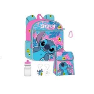 Fast Forward Stitch Kids School Backpack 16" 5PC Lunch Bag Set - 1 of 1