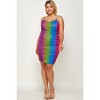 Slickblue Plus Size Multi-Colored Ombre Print Cami Dress, Ruched Sides, Fully Lined, Comfortable Fit, 1XL-3XL - 3 of 4