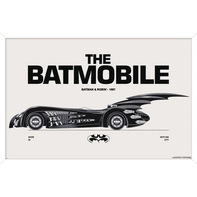 Trends International DC Comics Batman: 85th Anniversary - The Batmobile 1997 Framed Wall Poster Prints