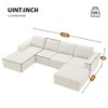 NicBex Modular U Shape Sectional Couch Chenille Upholstered Sofa with Square Arm for Living Room and Apartment - 2 of 4