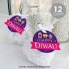 Big Dot of Happiness Happy Diwali - Festival of Lights Party Clear Goodie Favor Bags - Treat Bags With Tags - Set of 12 - 2 of 4