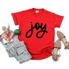Simply Sage Market Women's Joy Bold Cursive Short Sleeve Garment Dyed Tee - 3 of 4