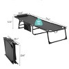 Adjustable 4-Position Reclining Outdoor Lounge Chair with Breathable Mesh Seat, Foldable & Portable Design for Poolside or Patio-Coolbibila - 4 of 4