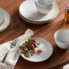 12pc Stoneware Wethersfield Artisan Dinnerware Set White - Threshold™: Microwave & Dishwasher Safe Dish Set - 2 of 4