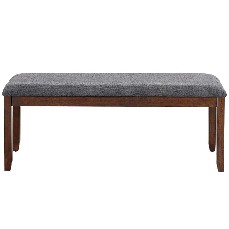 Tangkula Set of 2 Bench Seat Upholstered Dining Bench with Wood Legs for Bedroom/Living Room/Entryway, 5 of 7