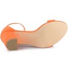 Allegra K Women's Back to College Open Toe Ankle Strap Chunky Heel Sandals - 4 of 4