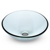 Aquaterior Bathroom Tempered Glass Vessel Sink 16" Round Basin Bowl Transparent - 4 of 4