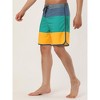 Lars Amadeus Men's Striped Beach Shorts Color Block Swimming Drawstring Board Surfing Shorts - 2 of 4