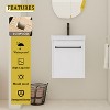 Vynxaria 16'' Floating Wall-Mounted Bathroom Vanity with Ceramic Sink & Soft-Close Cabinet Door, For Small Bathroom - 3 of 4