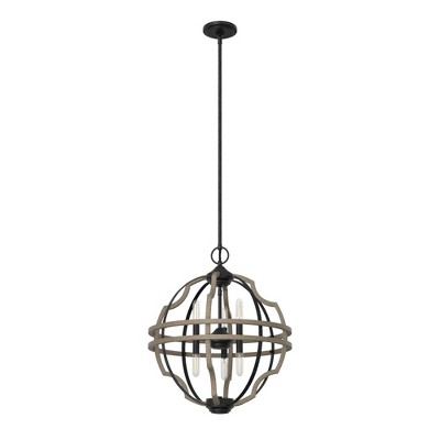 Hunter Fans Stone Creek 6 - Light Pendant in  French Oak