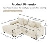 92" Modular Corduroy Sectional Sofa with Ottoman and 6 Throw Pillows, L-Shaped Oversized Cloud Couch for Living Room or Bedroom–The Pop Home - 4 of 4