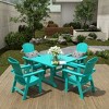 WestinTrends 5 Piece Outdoor Patio Dining Square Table and Shell Back Armchair Set - 2 of 2