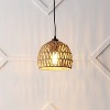 JONATHAN Y Campana Bohemian Modern Woven Rope/Iron LED Pendant - 2 of 4