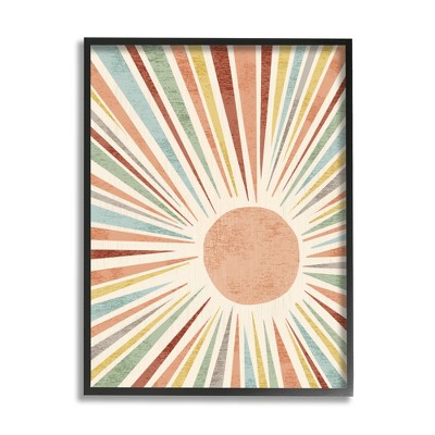 Stupell Bold Abstract Summer Sun Rays Framed Giclee