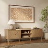 LuxenHome Summer Oak Manufactured Wood 2-Door 63" Wide TV Console Cabinet Brown - 2 of 4
