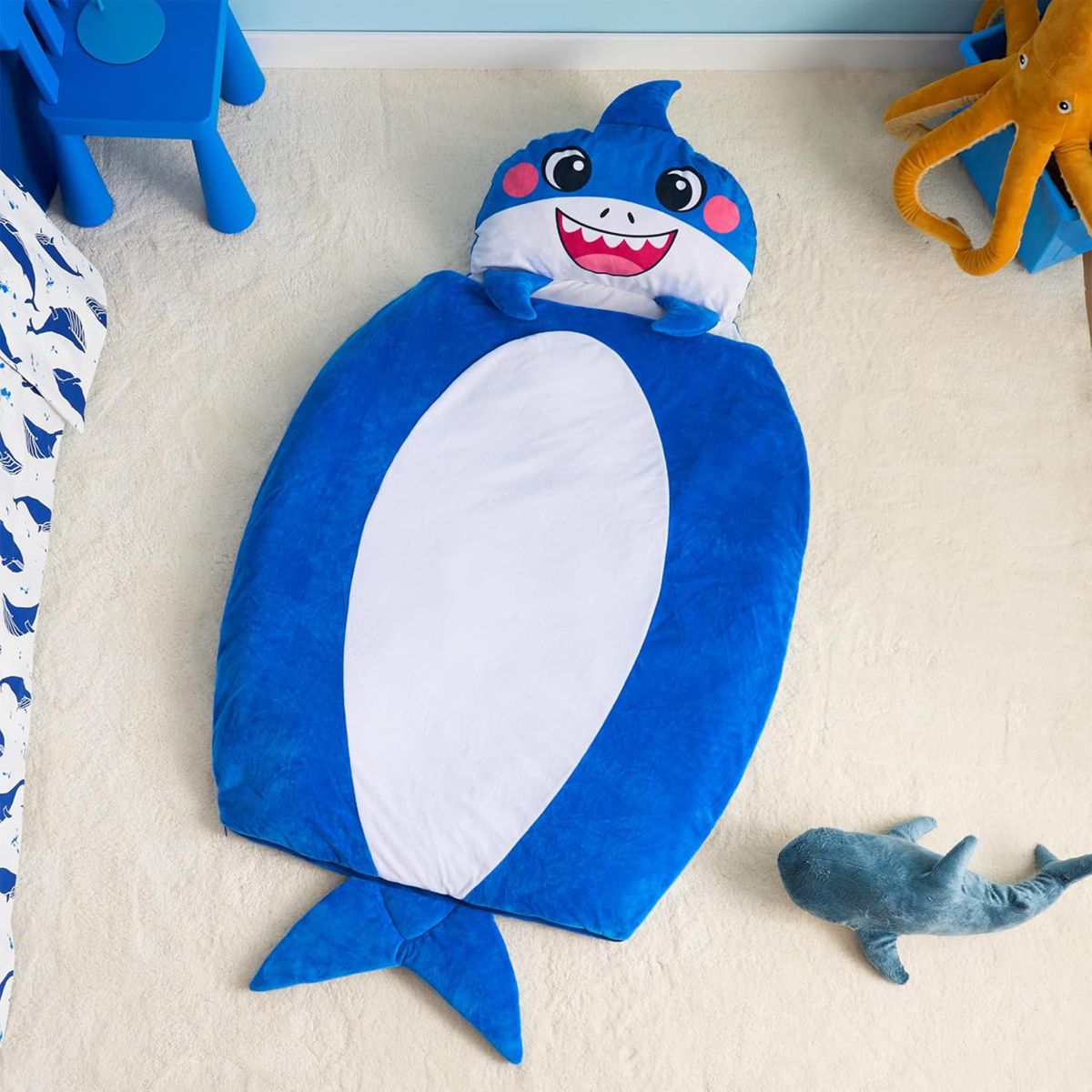 Joyfy Kids Sleeping Bag 4 5 6 Year Old Boys Girl Gifts Toddler Nap Mat with Pillow & Blanket Kids Soft Plush Sleeping Mat for Preschool Kids - thumbnail 6